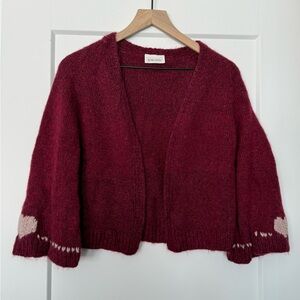 Heart on your sleeve hand knitted sweater